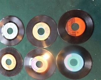 Six 45 RPM Records including The Beatles