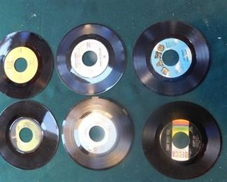 Six 45 RPM Records including The Beatles