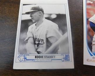 Six Trading Cards including Eddie Stanky