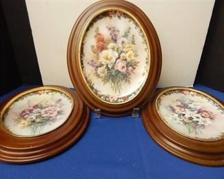 Oval Collectors Plates Framed