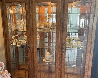 Large Display Cabinet w/glass doors Oak