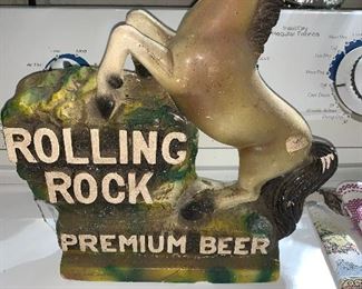Nice decor for your bar! Add some Rolling Rock beer cans to round out your display!