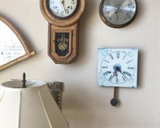 Vintage & Antique clocks and barometer