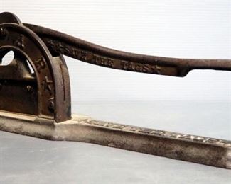 Antique Save The Stars Cast Iron Tobacco Cutter