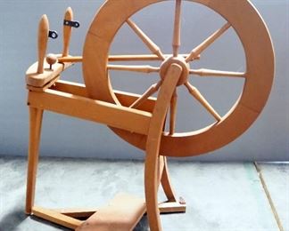 Wood Spinning Wheel And Handloom