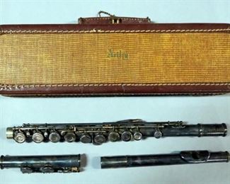 Artley Symphony Elkhart Sterling Flute In Leather Carrying Case