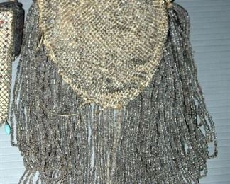 Vintage 1920s Mandalian Metallic Mesh Purse, Antique Beaded Handbags, And More, Qty 5
