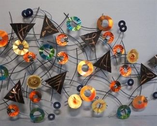 Metal Geometric Wall Art Sculpture 30" x 50"