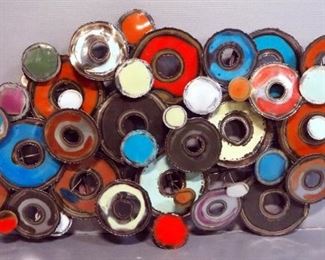 Metal Circle Art Sculpture, 26" x 46"