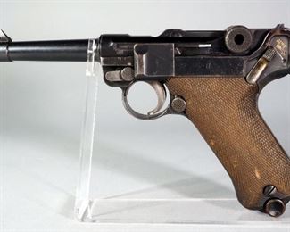 Luger P-08 9mm Luger Pistol SN# 1732, Rare, 1 Of 12 Known, Dutch Navy Contract Luger, KM Stamped Into Grip