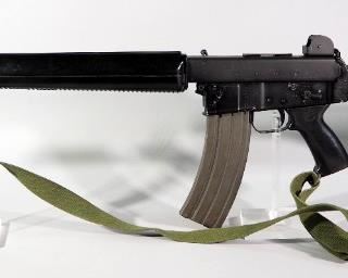 Armalite AR-180 5.56mm Rifle SN# 16214, Folding Buttstock, Vented Muzzle, And Leather Sling, Bbl Marked .223