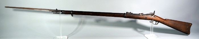 U.S. Springfield Model 1878 45-70 Govt Trap Door Rifle SN# 234988, Military Cartouche, With Bayonet, Sling Rings