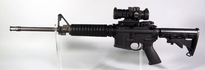 Ruger AR-556 .556 NATO Rifle SN# 850-22784, No Mag, Adjustable Stock, Burris AR-332 3x Prism Scope