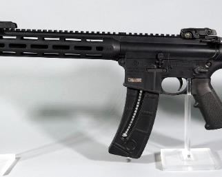 Smith & Wesson M&P 15-22 .22 LR Rifle SN# DES1566, Adjustable Buttstock, Flip Up Sights, Vented Muzzle