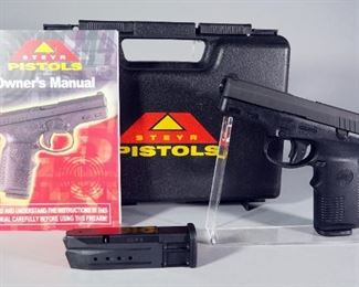 Steyr Mannlicher M-9 9x19 Pistol SN# 005842, 2 Total Mags And Paperwork, In Hard Case