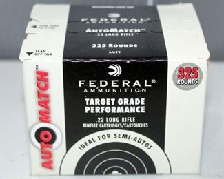 Federal .22 LR Ammo, Approx 325 Rds