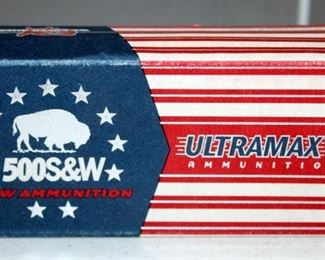 Ultramax 500 S&W Ammo, Approx 20 Rds