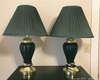 Emerald Green Ceramic Table Lamps