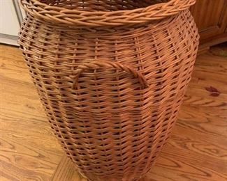 Tall Wicker Basket with Handle