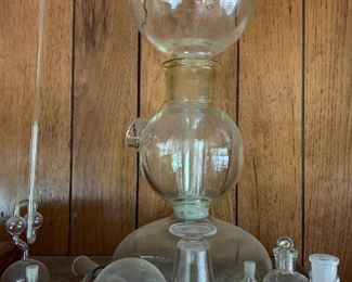 Vintage Chemistry Glassware/ apothecary. 