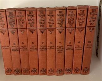 The Works Of Edgar Allen Poe, commemorative edition. Complete set, red. 