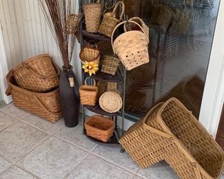 Nice selection of baskets old and new, as well as long Longaberger and vintage.  