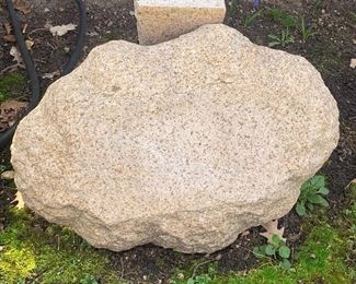Garden decor. Large stone with base. 