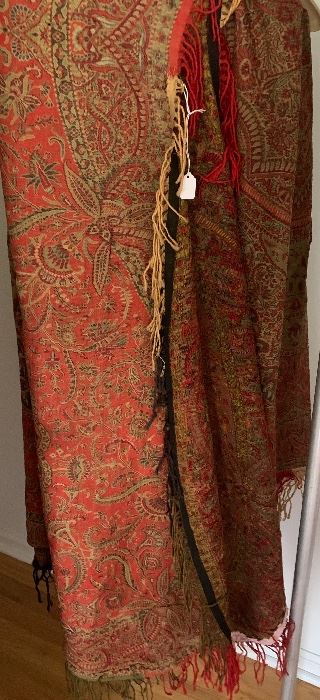 Large Antique Silk Tapestry. 