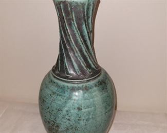 $60.00, Signed studio art Pottery Vase 18"