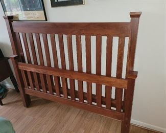 $50.00, Cherry Queen bed frame matches the cherry dresser
