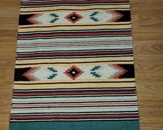 $20.00, Artisan Cotton Rug 4' greens and black