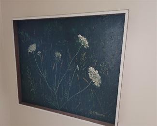 $25.00, Moore, 12 x 14" Queen Anne's Lace on Black