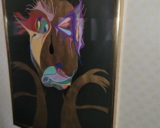 $30.00, Joane Winkler Scary Face 9 x 12"