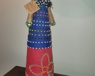 $40.00, 18" beaded African woman