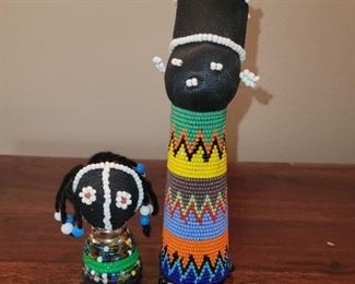 $30.00, African beaded figures 9"