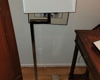 $90.00, Three Chairs Chrome lamp 55"