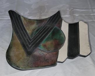 $20.00, Pottery Modern Plate by Shields 9"