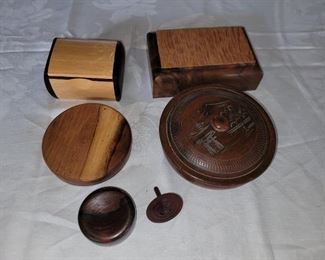 $25.00, Wood sculptures and bowls 5" largest