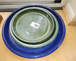 $25.00, Alfresco pottery pot Saucers largest 17"