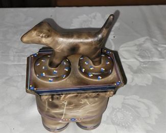 $30.00, Barini Covered dog dish 8 x 6"