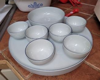 $20.00, Denmark pottery dish set 12" base