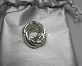$20.00, Zales Hollow Sterling 1" double hoop