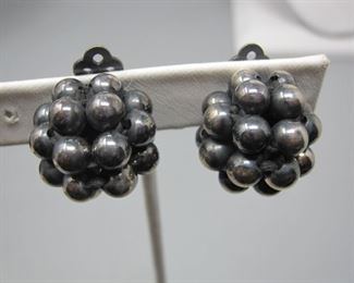 $10.00, Vintage Clip Sterling earings 1"