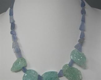 $30.00, Precious stones sterling clasp 18", Selo/Shevel Gallery