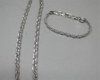 $40.00, Sterling Silver 16 " necklace and 7.5" bracelet combo
