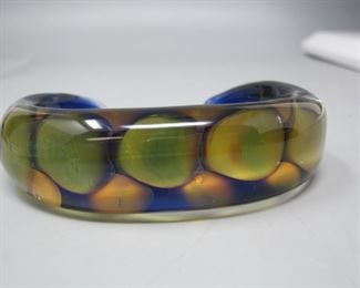$65.00, Kevin OGrady 2001 Art Glass Bracelet Medium