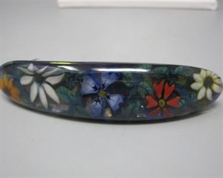 $8.00, Made in France Art Glass Flower Barrett