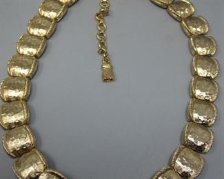 $22.00, Monet Gold tone necklace 14" adjustable necklace