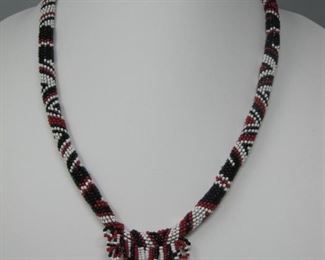 $14.00, Native American Beaded Necklace 20"