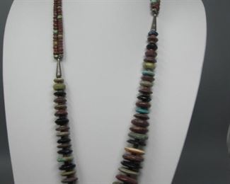 $14.00, Artisan Multi stone necklace 30"